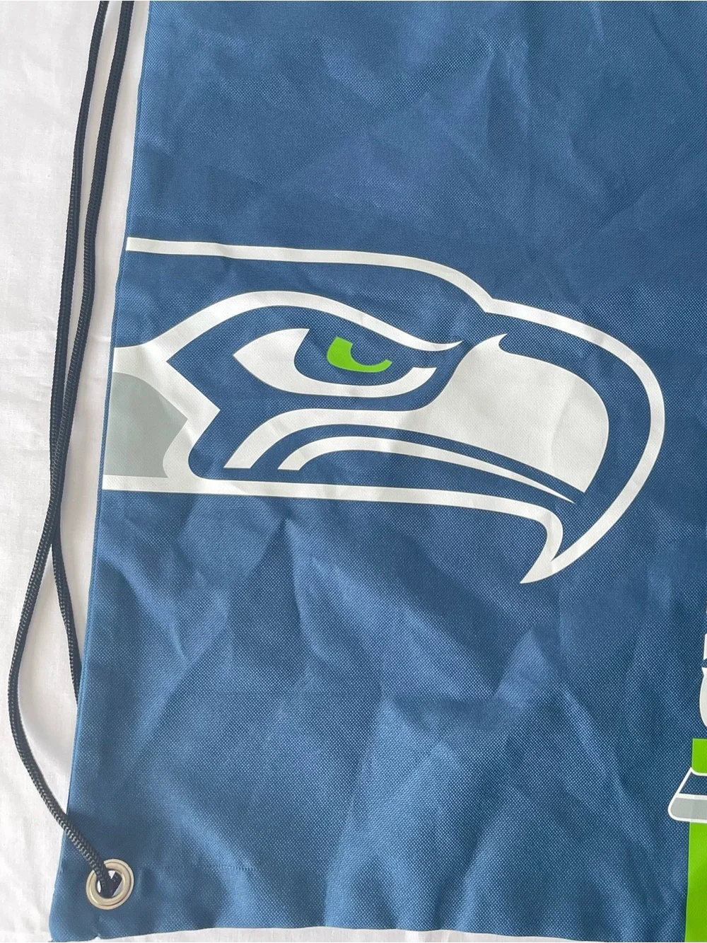 NFL Seattle Seahawks Drawstring Backpack Dual Drawstring Shoulder Strap
